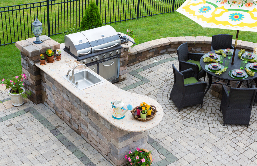 bigstock Outdoor Kitchen And Dining Tab 85604066