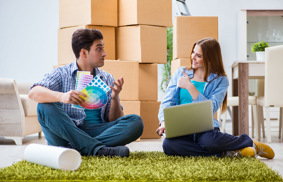 bigstock Young family planning home DIY 241430548