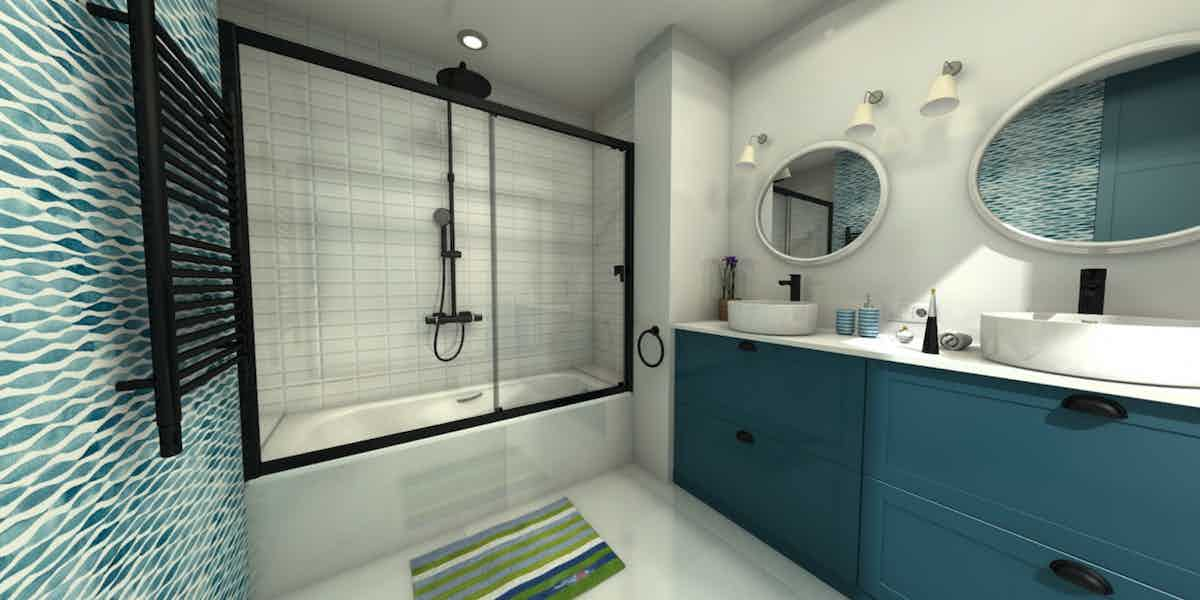 Picture of a bathroom remodeling project